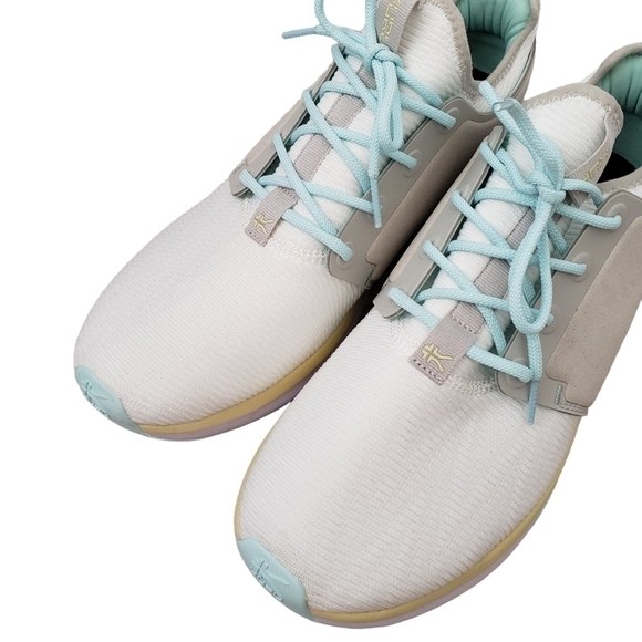 New Kuru Atom Plantar Fasciitis Sneakers White Gray & Blue Plus Size 12 - Picture 6 of 11